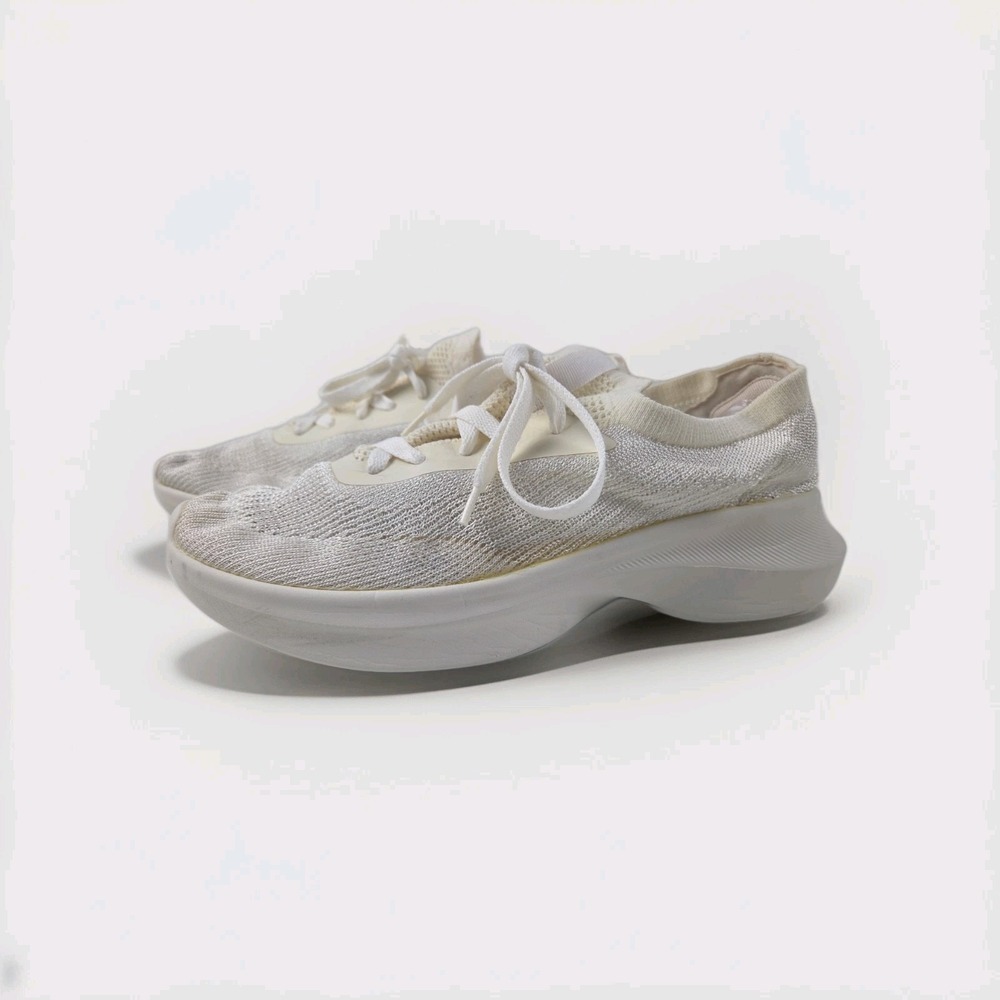 H&M Women's Cream Mesh Sneakers Size 10 / 41 EU – Lightweight Casual